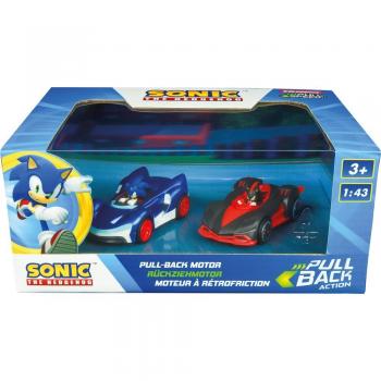 Coches de Fricción Sonic y Shadow - Carrera Retrofricción