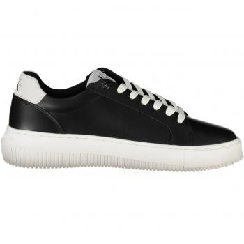 Calvin Klein Jeans Women's Chunky Cupsole Lace-Up Sneakers - Black Leather