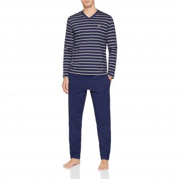 HOM Giverny Long Sleepwear, Pijama para Hombre, Azul