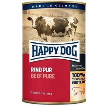 Happy Dog Can Pure Beef Rind Comida para Perros, 400 gr, pack de 12