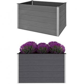 vidaXL Garden Raised Bed WPC 150x100x91 cm Grey