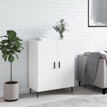 Aparador de madera de ingeniería 69,5x34x90 cm - Mueble de Almacenaje de Salón, Buffet para salón, Armario Auxiliar, Armario de Almacenamiento en color blanco brillante