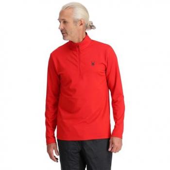 Sudadera Spyder Prospect Roja para Hombre con Media Cremallera