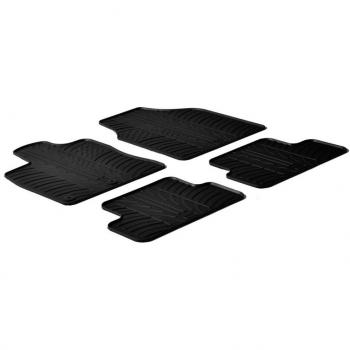 Rubber Car Mats GL 0290 Juego de alfombrilla de caucho Clips de montaje T, perfil, 4 unidades