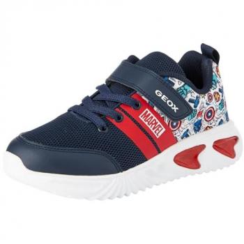 Zapatillas Geox Assister Marvel Sin Lazos Multicolor para Niños, Talla 33 EU