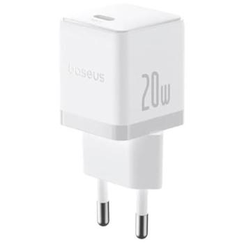 Cargador de pared Baseus Palm 20W Tipo-C Carga Rápida Blanco Lunar
