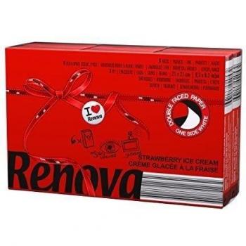 Renova Pañuelos de bolsillo Red Label Rojo aroma Helado de Fresa - 6 paquetitos