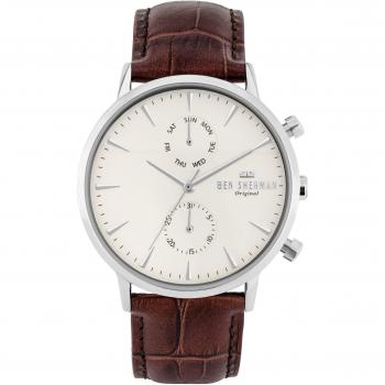 Ben Sherman Portobello Professional Men's Analog Quartz Watch with Leather Strap (43mm)