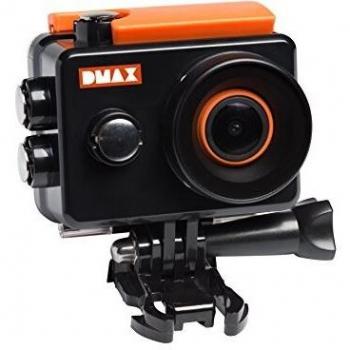 DMAX Cámara de acción Full HD con WiFi de 12 MP, Pantalla de 2 Pulgadas, ángulo de visión de 140°, WiFi, resolución de vídeo de 1920 x 1080 píxeles, Carcasa Impermeable y numerosos Accesorios.