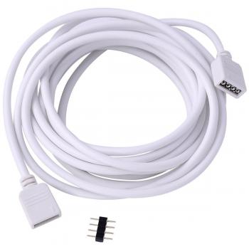ESUMIC Extensión del Cable de Alambre con 4 Pines Conector para la Cinta de la Tira del LED