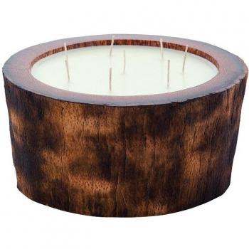 Decoragloba DG-VTP 24 - Vela tronco con esencia Vanilla, diámetro interno 24 cm, color marfil