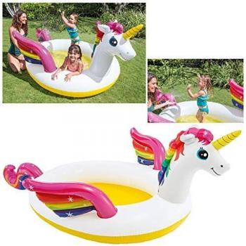 Intex 57441NP - Unicornio Hinchable Piscina con pulverizador, Multicolor, Talla grande