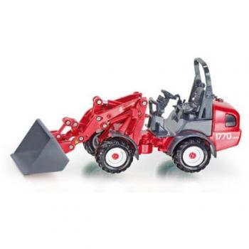 Cargadora Weidemann Hoftrac 1:32, Metal/Plástico, Rojo, Brazo de carga y pala móviles