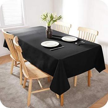 Amazon Brand - Umi Mantel Impermeable Mesa Rectangular contra la Mancha 1 Pieza 140x180cm Gris Oscuro