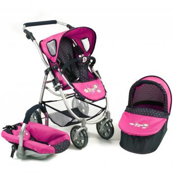 Cochecito Convertible 3 en 1 Emotion All In Dots Navy-Pink