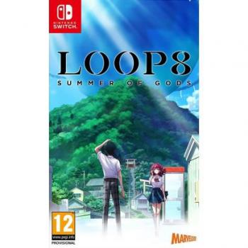 Loop8: Summer of Gods, Juego para Consola Nintendo Switch, RPG, gráficos en estilo anime, ambientado en un mundo de verano, mecánicas de combate por turnos, interacción con personajes y toma de decisiones que afectan la historia