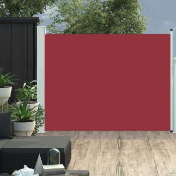 Cortina lateral retráctil para patio 140x500 cm Rojo