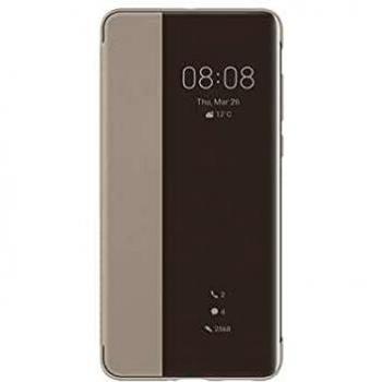 Funda Huawei P40 Smart View Flip Original - Color Khaki/Marrón