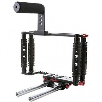 Kamerar TK-3 - Sistema de Tubos con Mango Superior para Soporte de videocámaras, Negro
