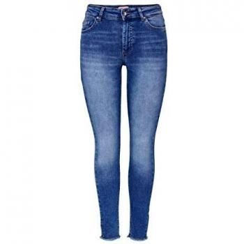 Only Blush Life Women's Slim Fit Mid Waist Skinny Jeans