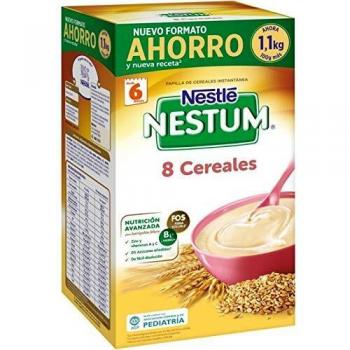 Nestlé Papillas NESTUM - Cereales para bebé, 8 cereales - Pack Ahorro: 1.1 kg