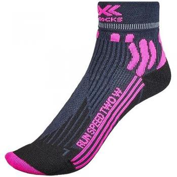 Calcetín para running mujer RUN SPEED TWO 4.0 X-Socks, características: diseño ergonómico, tecnología de ventilación, soporte en el arco del pie, acolchado específico para mayor comodidad, material transpirable y de secado