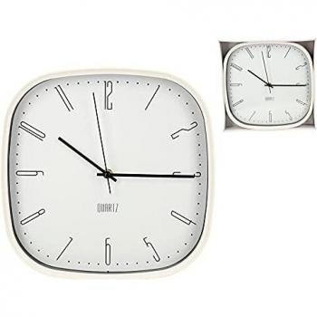 gerimport - Reloj de pared retro modelo Dennis – Diámetro 29,50 cm – Reloj – Blanco