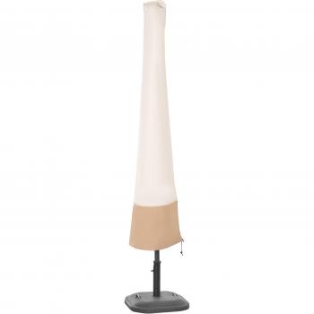 Outsunny Funda para Sombrilla de Jardín Impermeable de Tela Oxford 600D Ø60x190 cm con Banda Elástica y Cremallera para Patio Terraza Exterior Beige