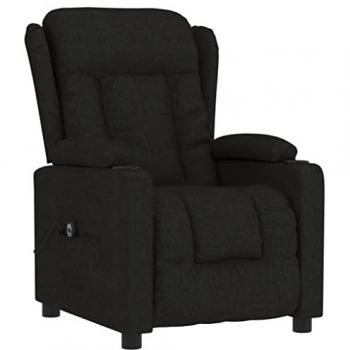 Sillón eléctrico reclinable negro en tela