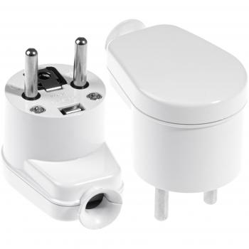Conector angular Awtools 5 unidades color blanco WT-16
