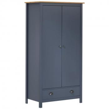 Gabinete de madera de pino 2 anclajes Hill gris 89x50x170 cm
