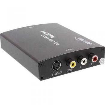 Convertidor HDMI a Audio/Vídeo Analógico con S-Video y Composite, InLine 65006