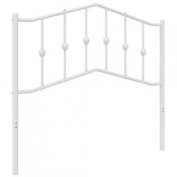 vidaXL Metal Headboard White 100 cm