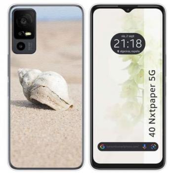 Funda de Silicona Concha para TCL 40 NXTPAPER 5G con Diseño de Dibujos
