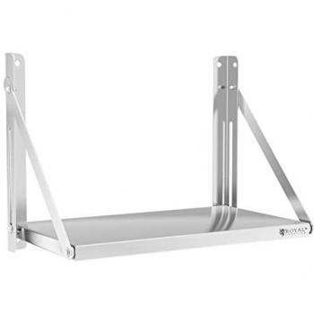 Estante de Pared Plegable de Acero Inoxidable - 60 x 30 cm - Soporta hasta 40 kg