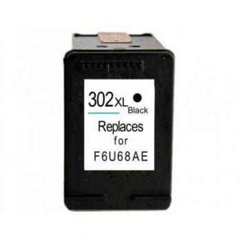 Cartucho de tinta negro HP 302XL (F6U68AE) para impresoras HP 3830, 3832, 4650, 1110, 2130, 3630 y 4520 - Capacidad