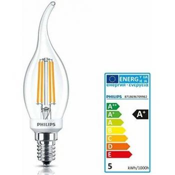 Philips Lámpara LED Classic LEDcandle D 5 - 40 W ba35 E14 827 cl