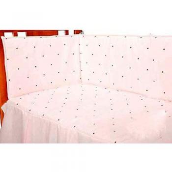 Babyline Lucía - Edredón de cuna, unisex, color choco rosa