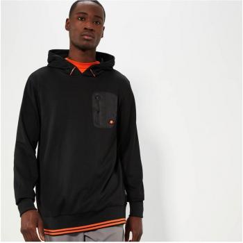 Sudadera con Capucha Ellesse Corsio para Hombre en Color Negro - Estilo Casual con Bolsillo en el Pecho