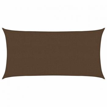 Toldo de vela HDPE marrón 160 g/m² 2x3,5 m