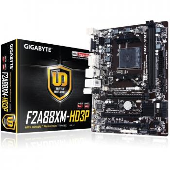 Gigabyte GA-F2A88XM-HD3P (rev. 1.0) A88X Socket FM2+ Micro ATX - Placa base (DIMM, DDR3-SDRAM, Dual, 1GB, 2GB, 4GB, 8GB, 16GB, 32GB, 64GB, AMD, AMD A, Athlon)