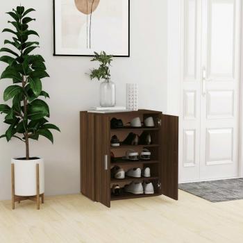 Zapatero marrón de madera multicapa 60x35x70 cm
