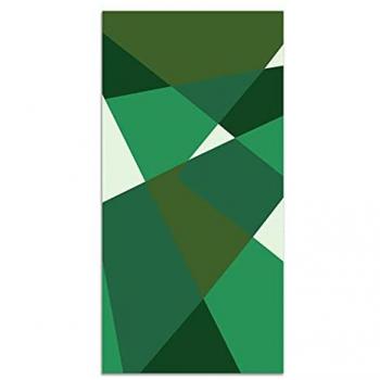 Alfombra Vinílica Geometría Abstracta Verde 200x250 cm - Antideslizante e Ignífuga para Cocina y Salón