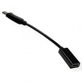 Adaptador DisplayPort a HDMI v1.2, Conector DP Macho a Toma HDMI Hembra, 15 cm, Audio y Video