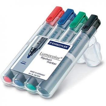 Staedtler Lumocolor Flipchart 356 Pack de 4 Marcadores Permanentes