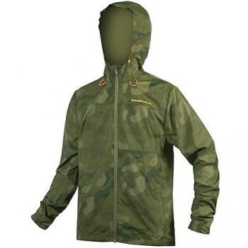 Chaqueta cortavientos Endura Hummvee Waterproof ciclismo hombre verde oliva camuflaje (M)