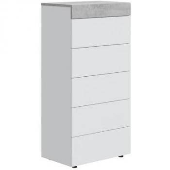 Sinfonier Tekkan Blanco y Gris con 5 Cajones 118x61 cm