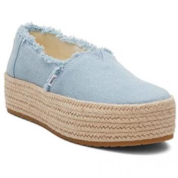 TOMS Women's Blue Valencia Espadrilles Loafers - Size 4.5 UK