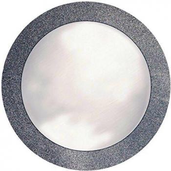 Creative Converting Glitz Plateado Redondo manteles Individuales con 2 con Purpurina Border, 8 Count