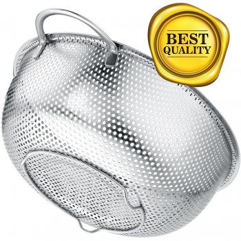 BasicForm Colador microperforado con mango y base de acero inoxidable 22.5cm